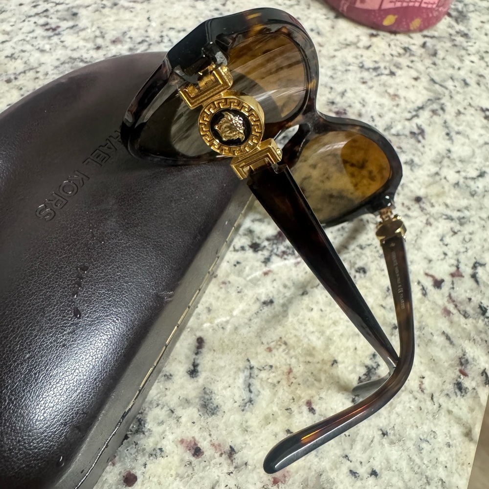 Vintage Versace polarised sunglasses brown
